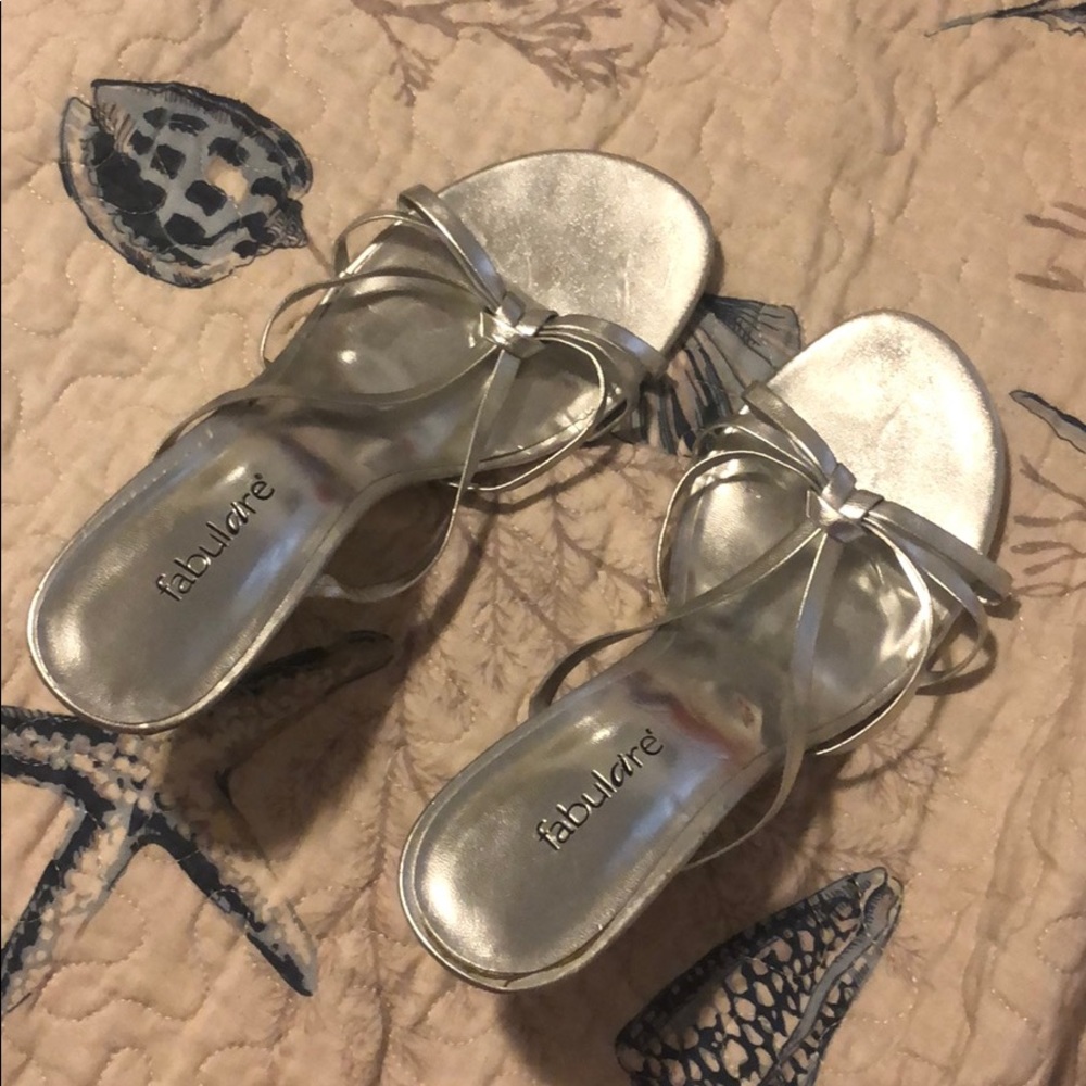 High heeled shoes
